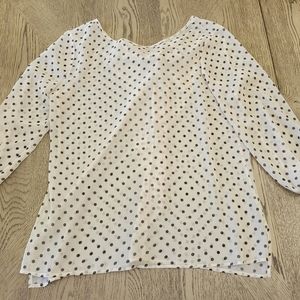 NY&Co Sweet Pea Polka Dot Blouse